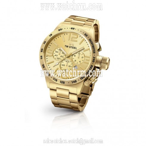 TW Steel Canteen Sunray Gold Dial Men's Chronograph Watch CB103
