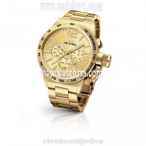 TW Steel Canteen Sunray Gold Dial Men's Chronograph Watch CB104