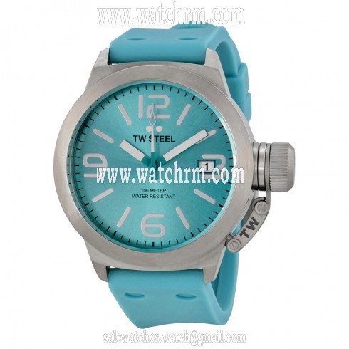 TW Steel Canteen Turquoise Dial Turquoise Silicone Men's Watch TW525