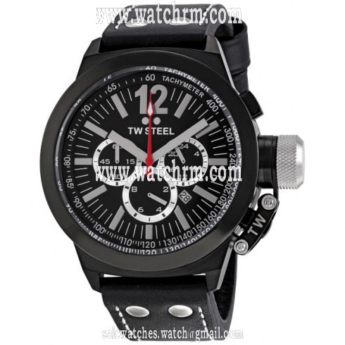 TW Steel CEO Canteen 45 MM Black Dial Chronograph Men's Watch CE1033