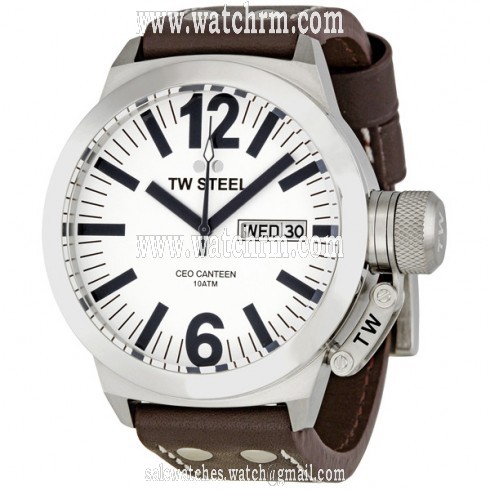 TW Steel CEO Canteen 45 MM White Dial Men's Watch CE1005
