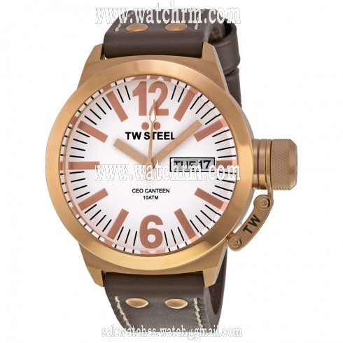 TW Steel CEO Canteen 45mm  White Dial Men's Watch CE1017