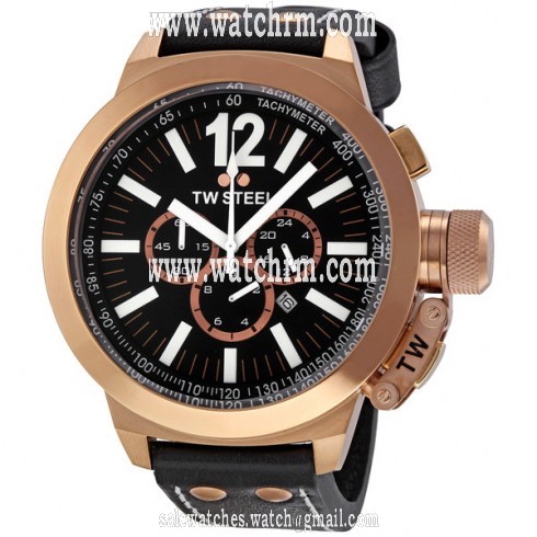 TW Steel CEO Canteen 50 MM Black Dial Chronograph Men's Watch CE1024