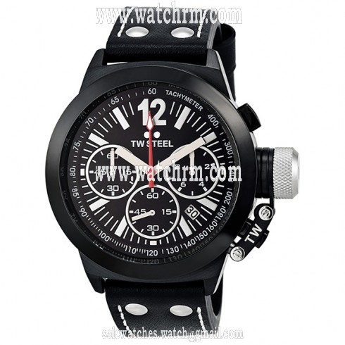 TW Steel CEO Canteen Chronograph Black Dial Black PVD Men's Watch CE1033R