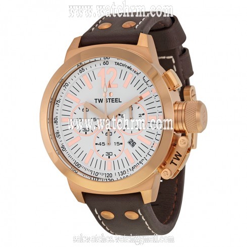 TW Steel CEO Canteen White Dial Chronograph Men's Watch CE1020