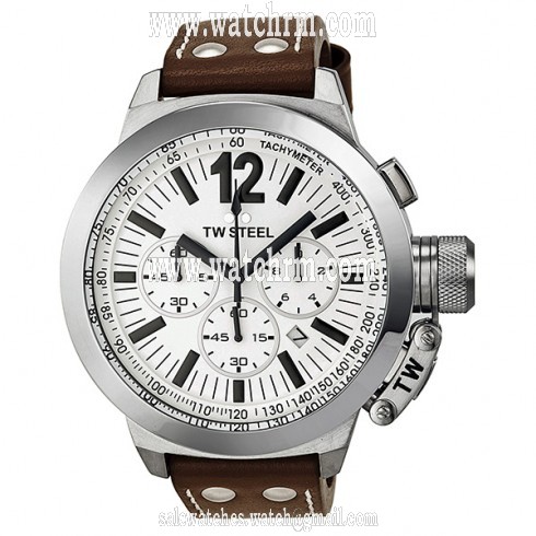 TW Steel CEO Chronograph White Dial Stainless Steel Men's Watch CE1008R