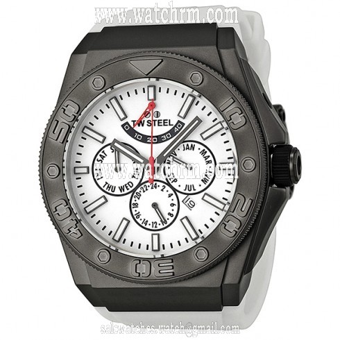 TW Steel CEO Diver Multi-Function Automatic White Dial Titanium-Coated Men's Watch CE5003