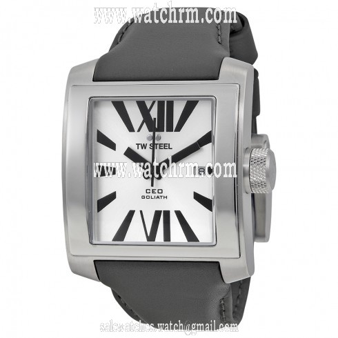 TW Steel CEO Goliath Silver Sunray Dial 37mm Men's Watch CE3001