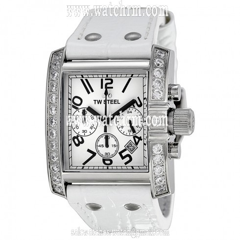 TW Steel Goliath 39 MM White Dial Chronograph Unisex Watch TW118W