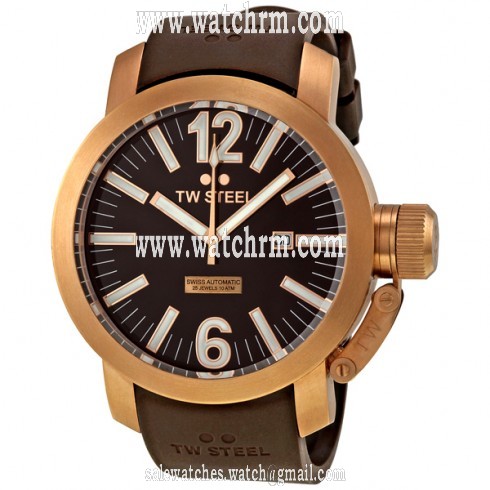 TW Steel Grandeur Swiss Automatic Brown Dial 48 mm Men's Watch TWA97