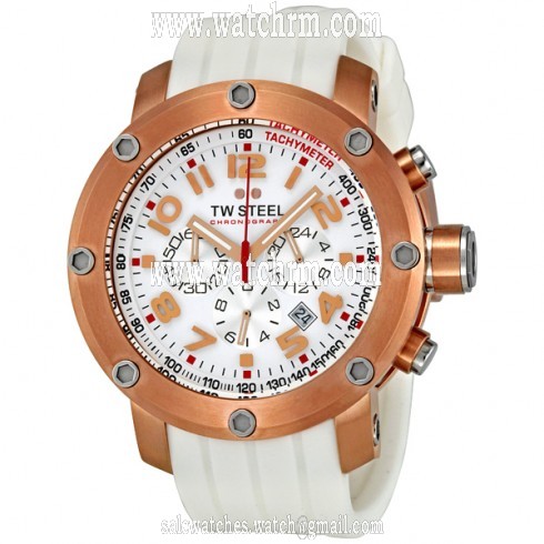 TW Steel Grandeur Tech 45mm White Dial Chronograph Men's Watch TW132