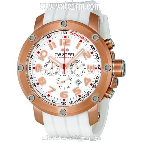 TW Steel Grandeur Tech 48mm White Dial Chronograph Men's Watch TW133