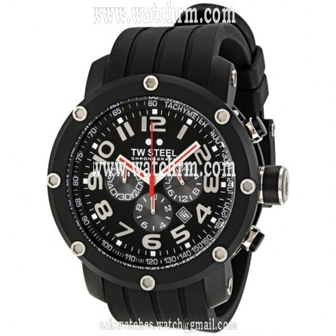 TW Steel Grandeur Tech Black Dial Chronograph 48 MM Men's Watch TW135