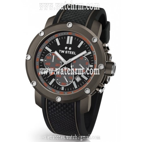 TW Steel Grandeur Tech Black Dial Men's Chronograph Watch TS4