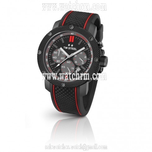 TW Steel Grandeur Tech Black Dial Men's Chronograph Watch TS6