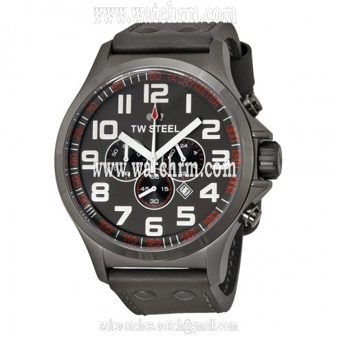TW Steel Pilot Chronograph Grey Dual Titanium PVD Men's Watch TW423