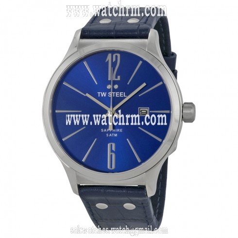 TW Steel Slim Line Blue Dial Blue Leather Men's Watch TW1302