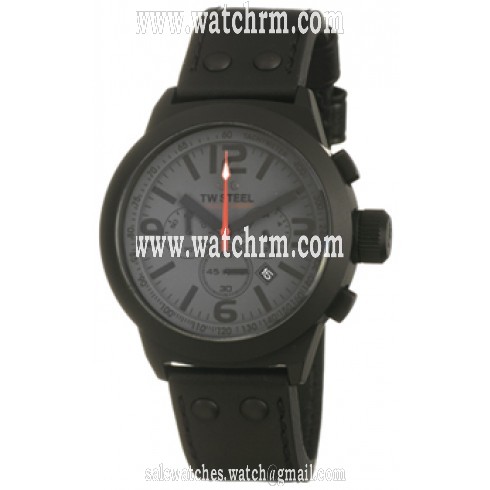 TW Steel Lucas Di Grassi Black Dial Black Leather Men's Watch TW652