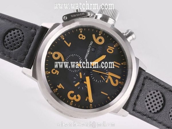 U-Boat Flightdeck 1758 Black Dial Stainless Steel Bezel Watch