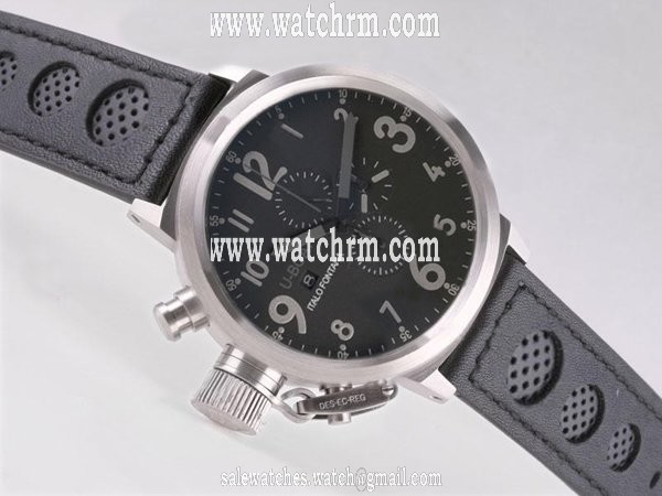 U-Boat Flightdeck 1840 Stainless Steel Bezel Stainless Steel Case Black Dial Watch