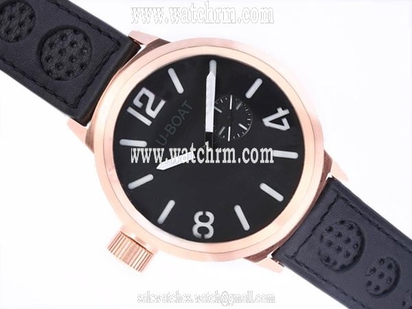 U-Boat Italo Fontana 2060 Mens Black Crocodile Leather Strap 50mm Watch