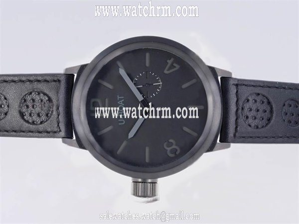 U-Boat Italo Fontana 5573 Round Black Crocodile Leather Strap Watch