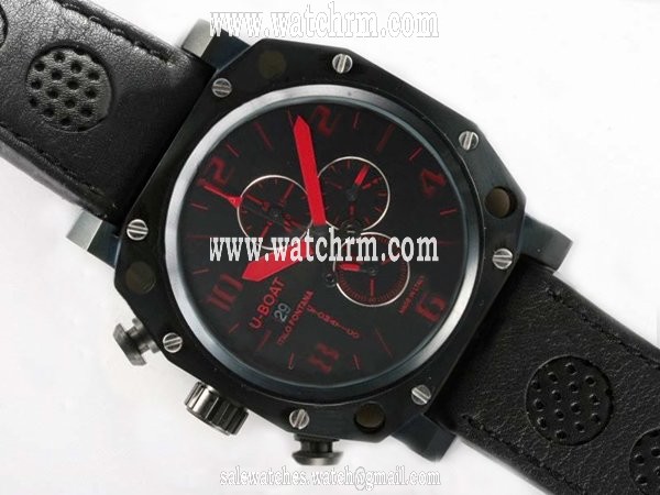U-Boat Thousands Of Feet 1890 Black Dial Automatic Round Watch