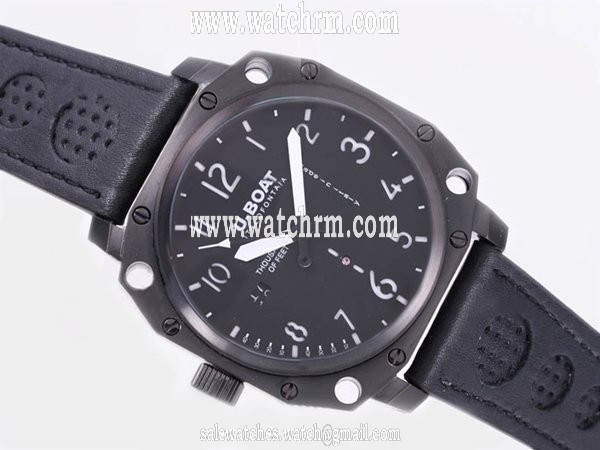 U-Boat Thousands Of Feet 1918 PVD Bezel Manual Winding Black Dial Watch