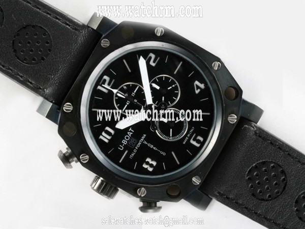 U-Boat Thousands Of Feet 1965 Manual Winding Black Dial Watch