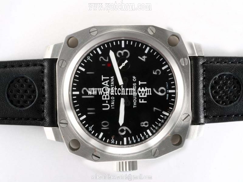 U-Boat Thousands Of Feet 1980 Black Dial Manual Winding Watch