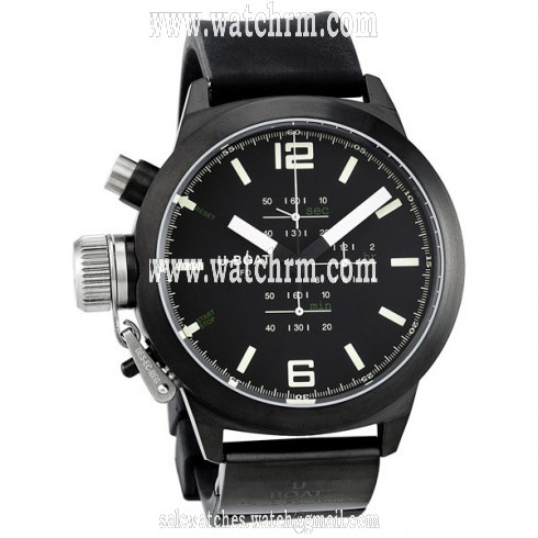 U-Boat Black Dial Rubber Men's Watch 1021