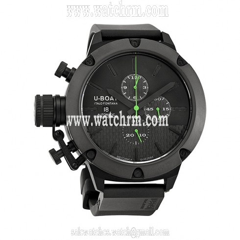 U-boat Classico 53mm Black Dial Titanium Men's Watch 6548