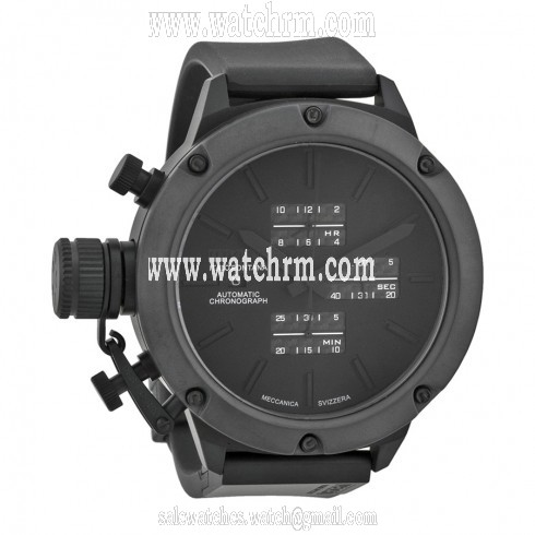 U-Boat Classico Ceramic Matt Bezel Black Dial Chronograph Men's Watch 6201