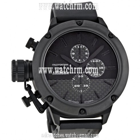 U-Boat Classico Chronograph Automatic Black Titanium Men's Watch 6234