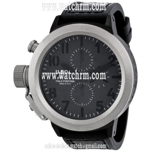 U-Boat Flightdeck Black Titanium Rubber Automatic Men's Watch 5417