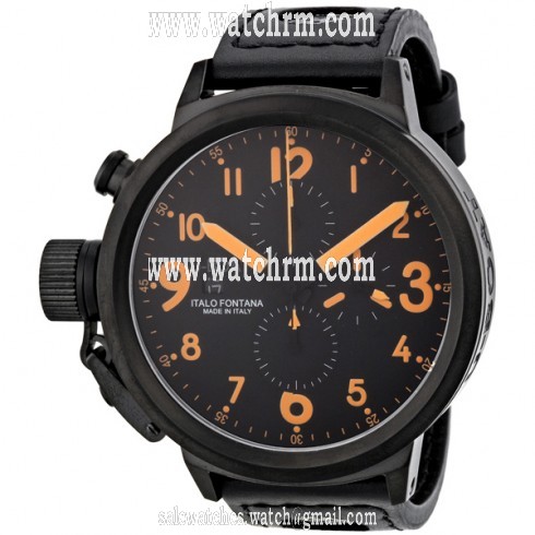 U-Boat Flightdeck CAB Automatic Chronograph Black Leather Men's Watch 6122