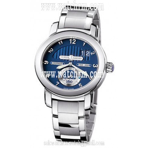 Ulysse Nardin 160th Anniversary Blue Dial 18K White Gold Automatic Men's Watch 1600-100-8