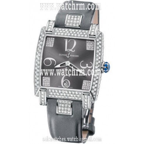 Ulysse Nardin Caprice Anthracite Grey Dial Satin Strap Automatic Ladies Watch 130-91FC-609