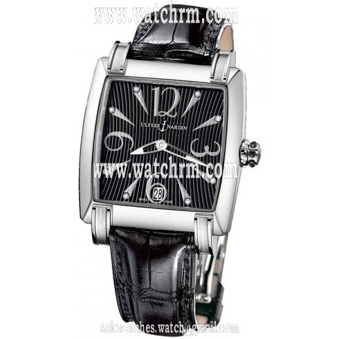 Ulysse Nardin Caprice Automatic Black Dial Black Leather Ladies Watch 13391H-0602