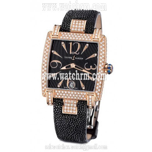 Ulysse Nardin Caprice Black Dial Galusha Strap Automatic Ladies Watch 136-91FC-06-02