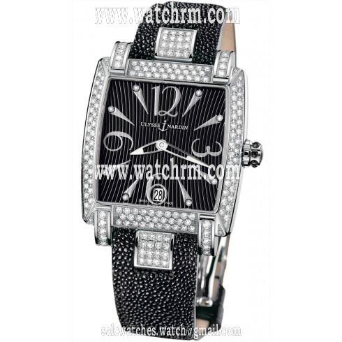 Ulysse Nardin Caprice Black Dial Stingray Strap Automatic Ladies Watch 133-91AC-06-02