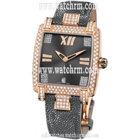Ulysse Nardin Caprice Grey Dial Stingray Leather Automatic Ladies Watch 136-91AC-309