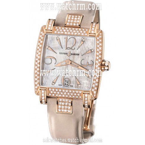 Ulysse Nardin Caprice Honey Mother of Pearl Satin Straps Automatic Ladies Watch 136-91AC-695