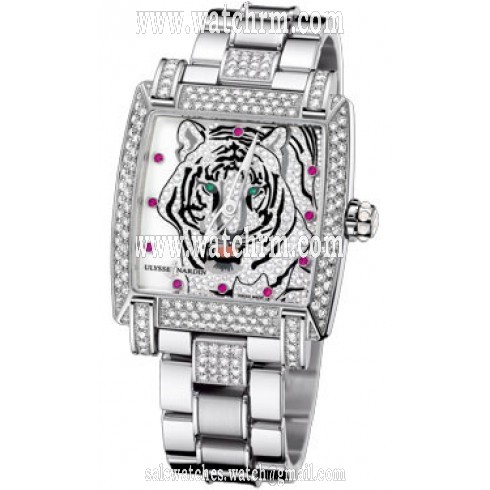 Ulysse Nardin Caprice White Dial 18kt White Gold Automatic Ladies Watch 130-91AC-8C-TIGER