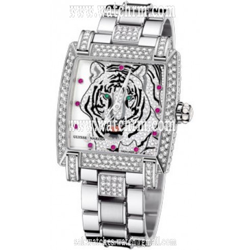 Ulysse Nardin Caprice White Dial 18kt White Gold Ladies Watch 130-91FC-8C-TIGER