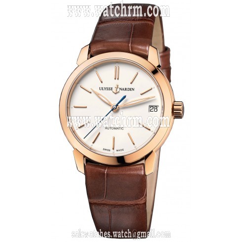 Ulysse Nardin Classico Lady Eggshell Dial Leather Strap Automatic Ladies Watch 8106-116-2-90