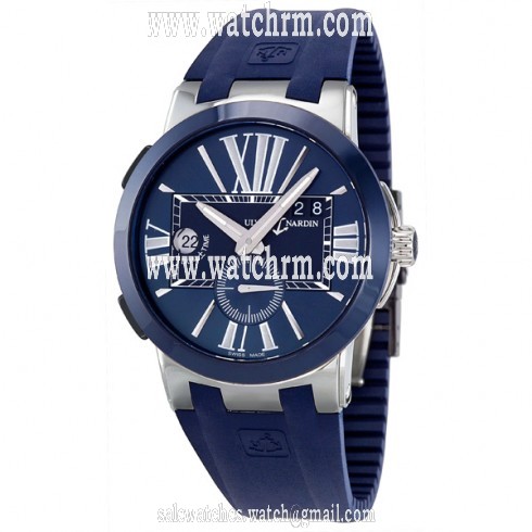 Ulysse Nardin Executive Dual Time Automatic Blue Dial Men's Watch 243-00-3-43