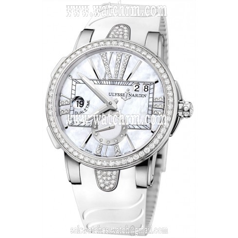 Ulysse Nardin Executive Dual Time Mother Of Pearl Dial Automatic Ladies Watch 243-10B-3C/691