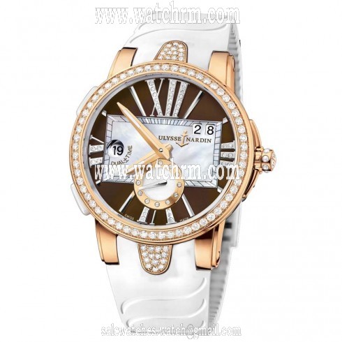 Ulysse Nardin Executive Lady 18K Rose Gold Diamond Automatic Watch 246-10B-30-05