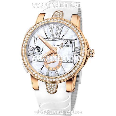 Ulysse Nardin Executive Lady Mother of Pearl Diamond 18K Rose Gold Automatic Watch 246-10B-3C-391